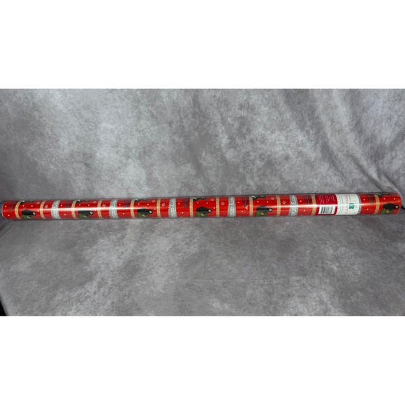 Creative Presence Other - Vtg 90s Bear Christmas Wrapping Paper Roll 60 Sq Ft Heavyweight w Tools NOS NEW